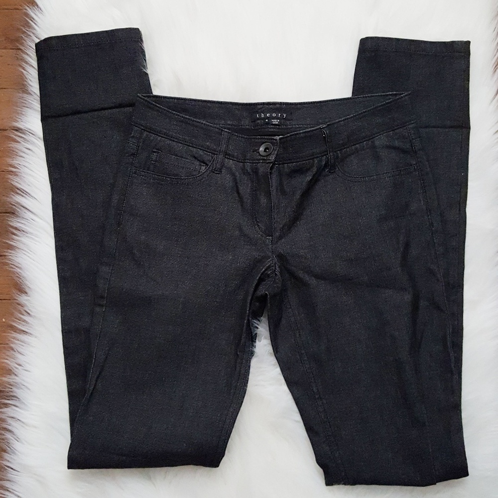 Theory Abrams gray skinny jeans size 4